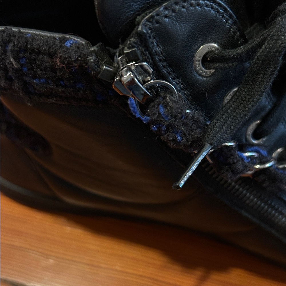 Chanel Leather and Tweed High Top Sneakers - Picture 12 of 16